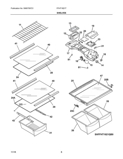 Frigidaire Refrigerator Shelf Trim - 240561501, Replaces: 240357803