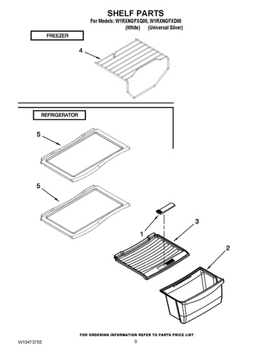 Whirlpool Refrigerator Crisper Pan - WPW10166209, Replaces: 2210852