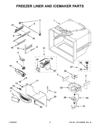 Whirlpool Refrigerator Bracket - WPW10330994, Replaces: W10119064