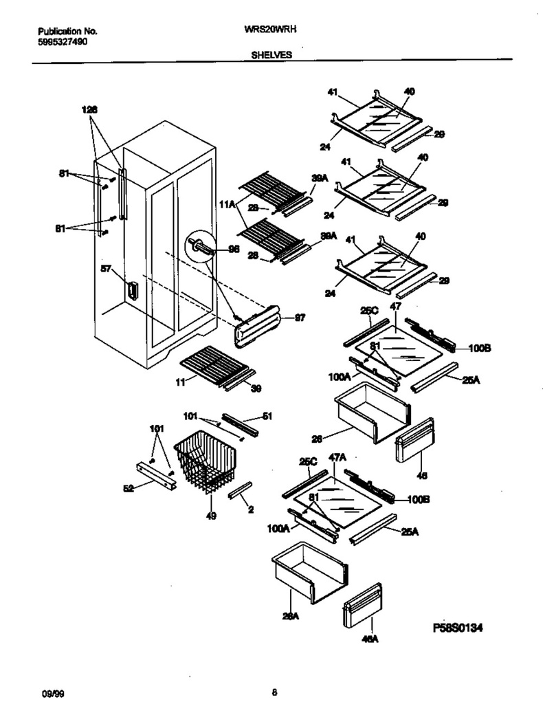 Frigidaire Refrigerator Upper Crisper Drawer without Front - 5303288971, Replaces: 5303306579