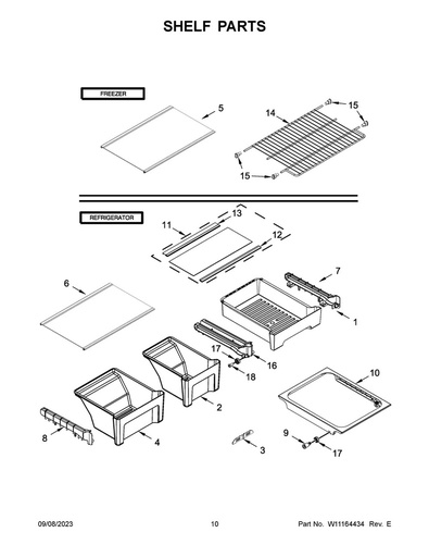 Whirlpool Refrigerator Shelf Mounting Cup - WPW10130299, Replaces: W10130299