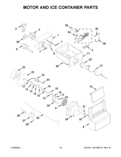 Whirlpool Refrigerator Refrigerator Ice Maker Solenoid Guide - W10850503