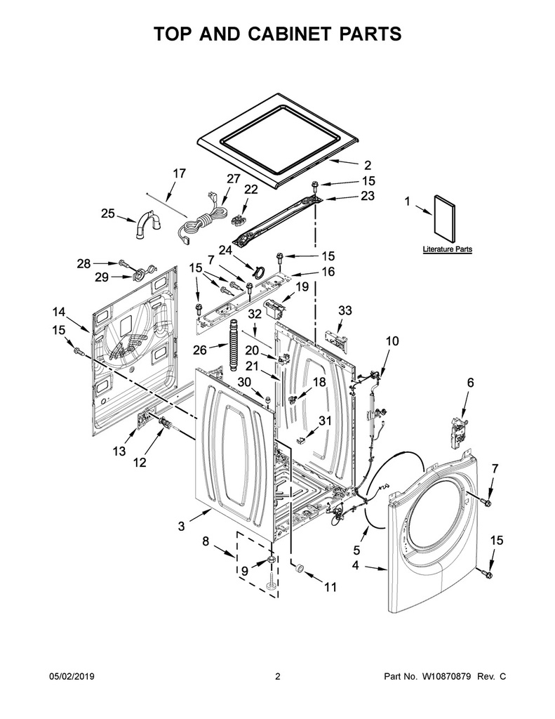 Whirlpool Washer Hose - W11044558, Replaces: W10575417