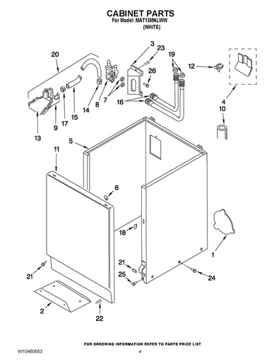 Whirlpool Dryer Lower Water Injector - WP22001186, Replaces: 22001186