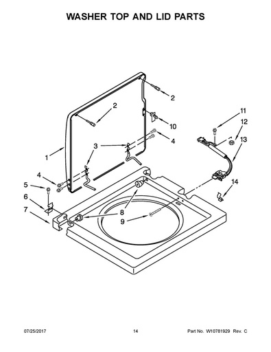 Whirlpool Dryer Lid Strike - WP358684, Replaces: 357913