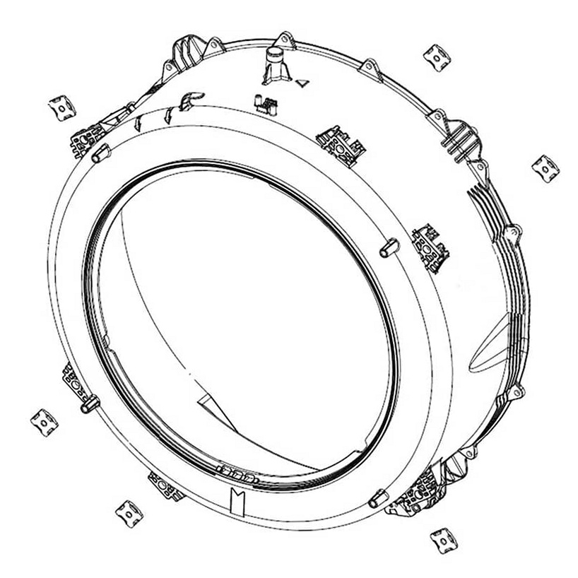 Samsung Washer Front Semi Tub Assembly - DC97-21466A