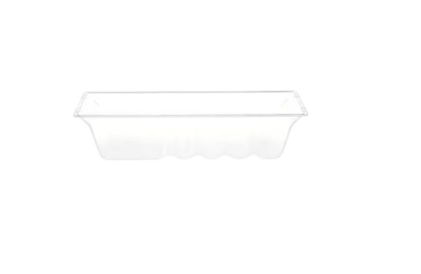 GE Refrigerator Clear Convertible Drawer Bin - WR71X43865, Replaces: WR71X31821