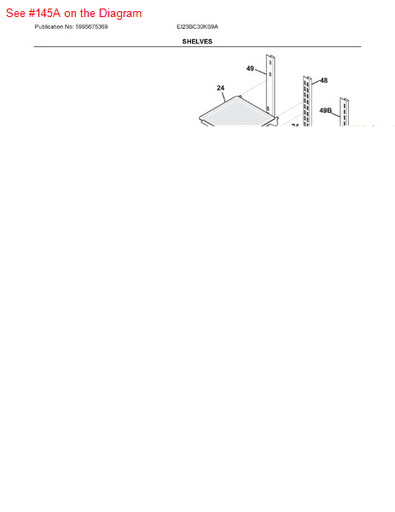Frigidaire Refrigerator Support Bracket - 242058709, Replaces: 241788701