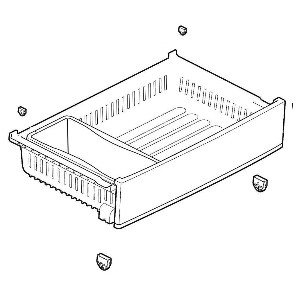LG Refrigerator Drawer Tray Assembly - AJP75234913, Replaces: AJP75234907