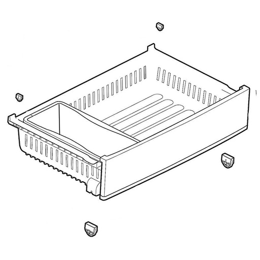 LG Refrigerator Drawer Tray Assembly - AJP75234913, Replaces: AJP75234907