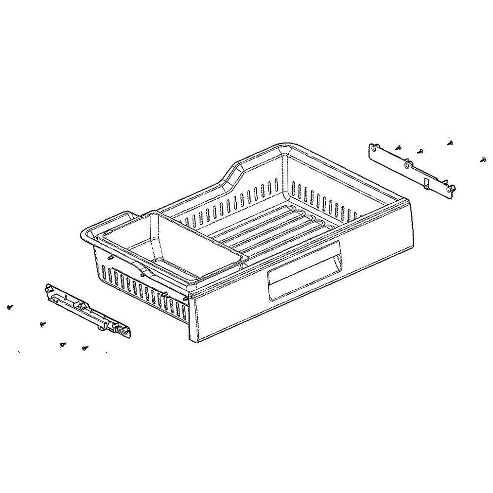 LG Refrigerator Drawer Tray Assembly - AJP73334616, Replaces: AJP73334602