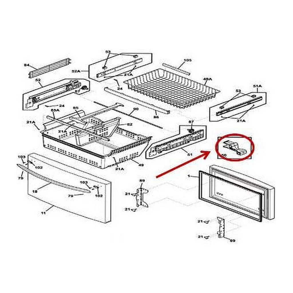 Frigidaire Refrigerator Shelf Clip - 5304501271