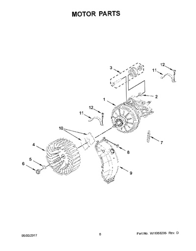 Whirlpool Dryer Idler Pulley - W10700903, Replaces: 421100703090