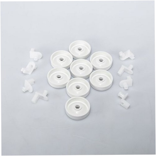 GE Dishwasher Lower Dishrack Wheel Kit - 8 Pack - WD35X21038, Replaces: WD12X0272