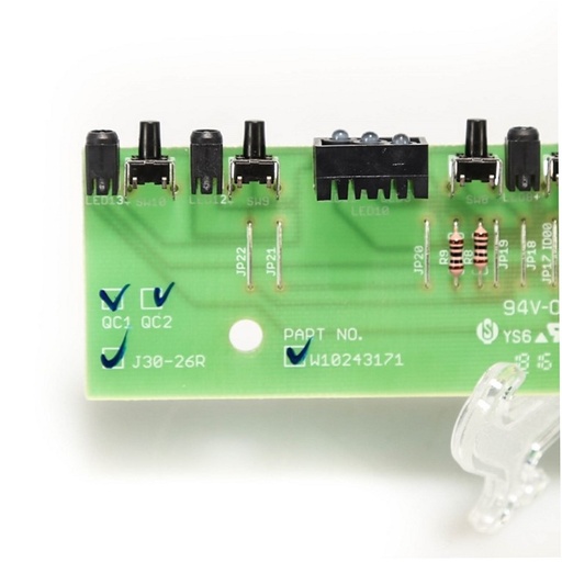 Whirlpool Dishwasher Control Board - W10890671, Replaces: W10243171