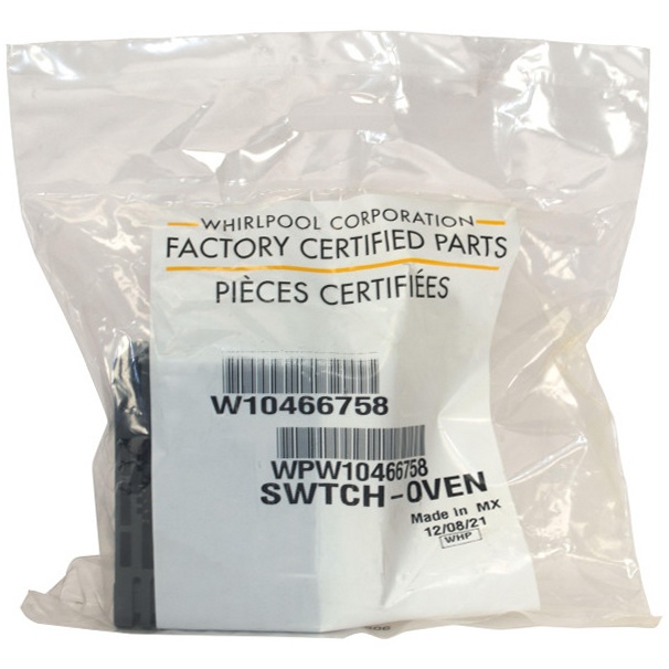 Whirlpool Range /Oven Oven Switch - WPW10466758, Replaces: W10466758