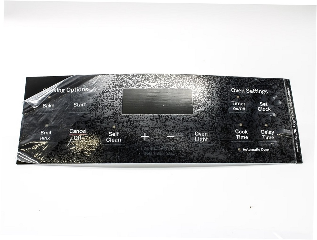 GE Range /Oven Faceplate (Black) - WB07X26647, Replaces: WB07X44620
