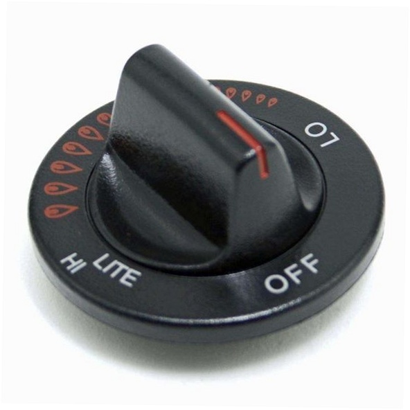 Whirlpool Range /Oven Top Burner Knob (Black) - WP74001253, Replaces: 4381524