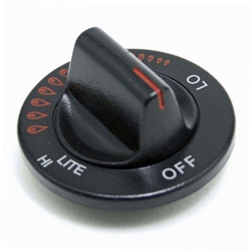 Whirlpool Range /Oven Top Burner Knob (Black) - WP74001253, Replaces: 4381524