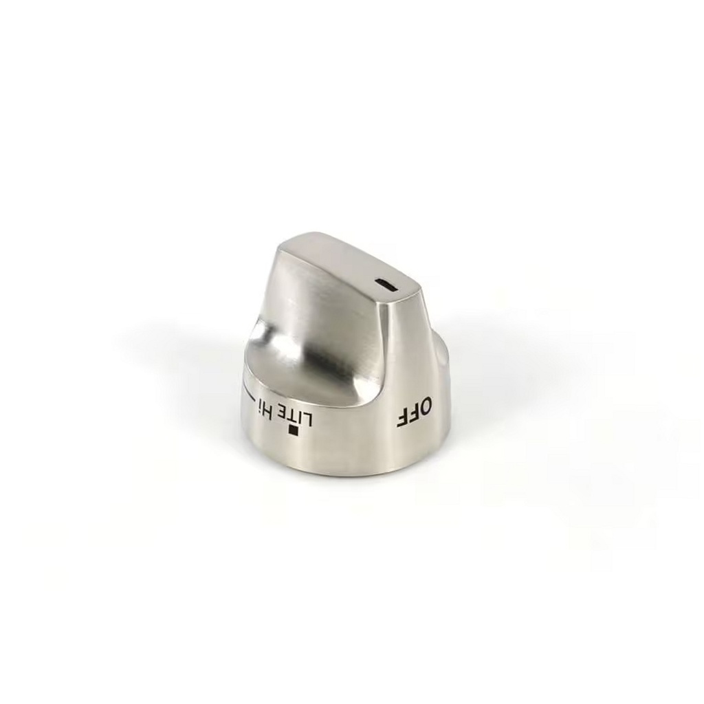 GE Range /Oven Control Knob (Brushed Stainless) - WB03X31659, Replaces: WS01F09309