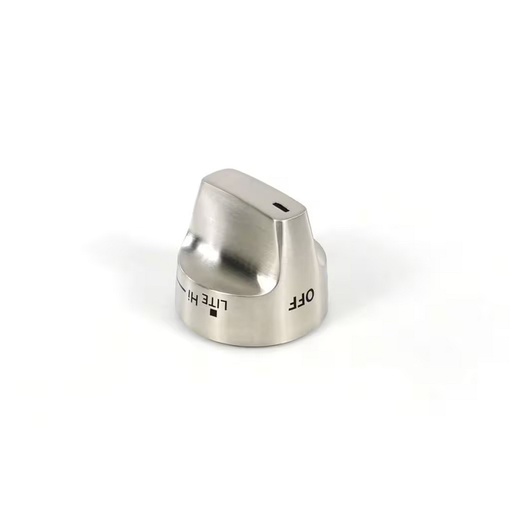 GE Range /Oven Control Knob (Brushed Stainless) - WB03X31659, Replaces: WS01F09309