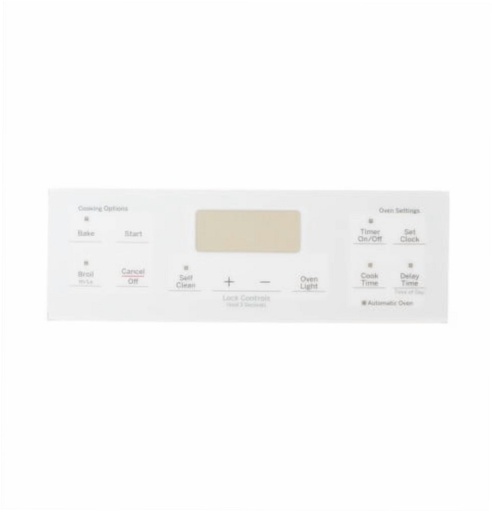 GE Range /Oven Overlay (White) - WB07X25206