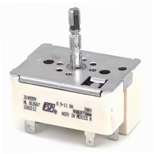 Whirlpool Range /Oven Surface Burner Switch - WP3149399, Replaces: 308453