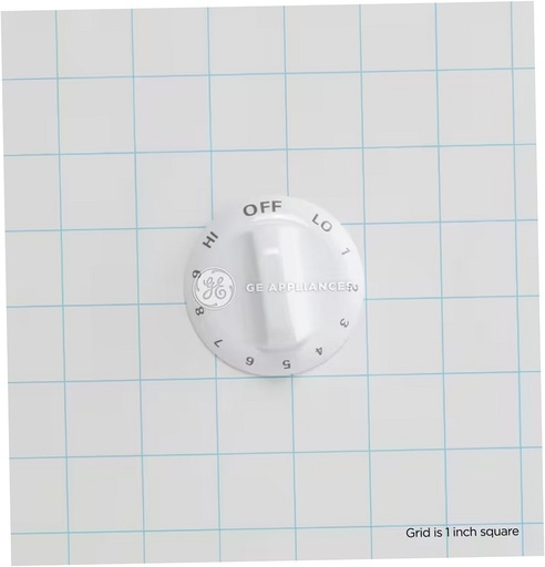 GE Range /Oven Control Knob (White) - WB03T10011, Replaces: WB03X10297