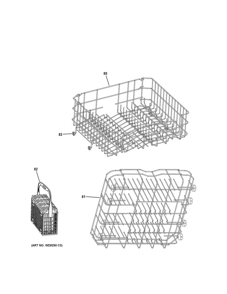 GE Dishwasher Silverware Basket Assembly - WG04L03156