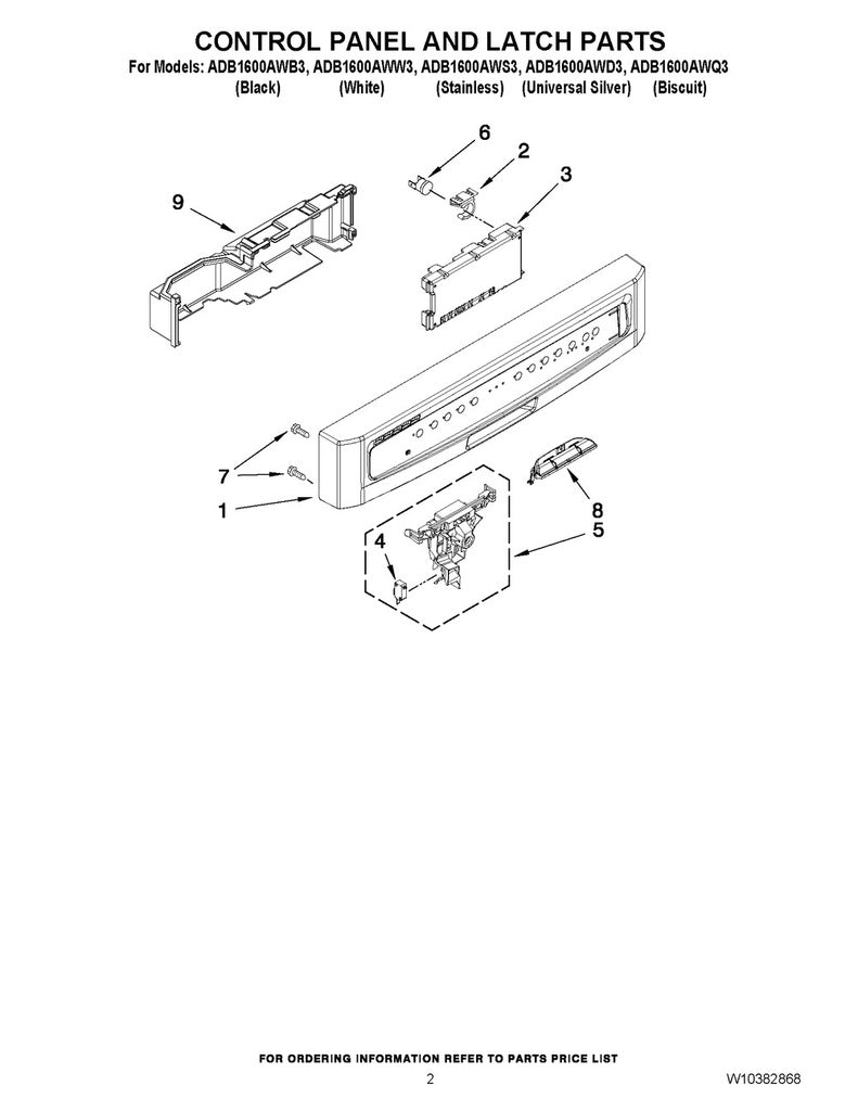 Whirlpool Dishwasher Door Latch - 8269333