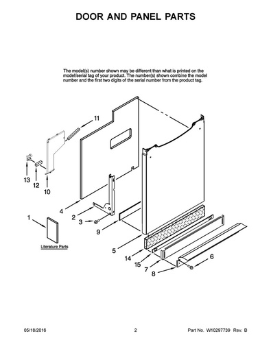Whirlpool Dishwasher Foam Seal Strip - WPW10117748, Replaces: 903233