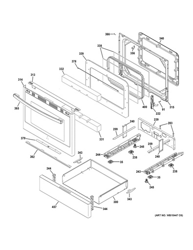 GE Refrigerator Range Left Drawer Support - WS01A01979