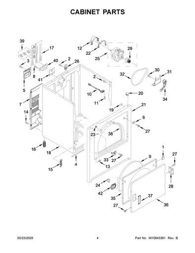 Whirlpool Dryer Door - W10861224, Replaces: W10714510