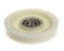 GE Dryer Door Strike (White) - WE01X34600, Replaces: WG04A05129